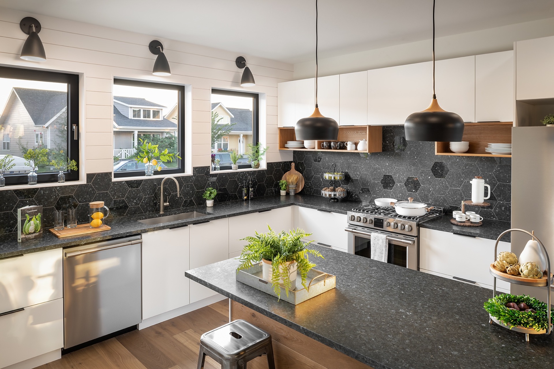 Lykke diagonal kitchen view