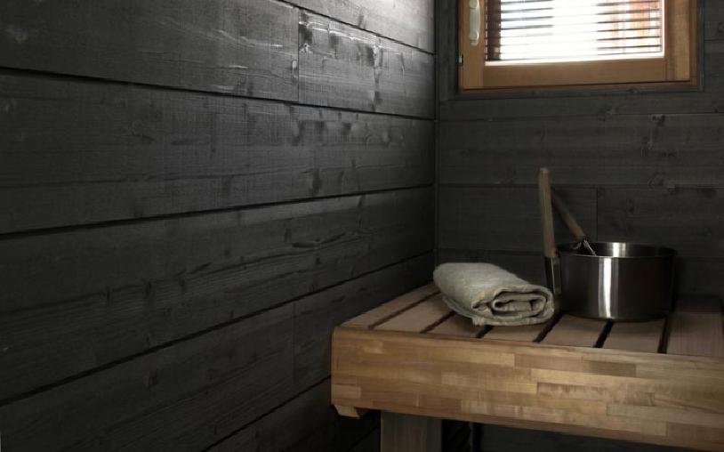 Sauna Paneled With Siparila Wood