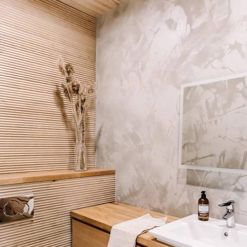 Siparila VIRE Paneling in bathroom